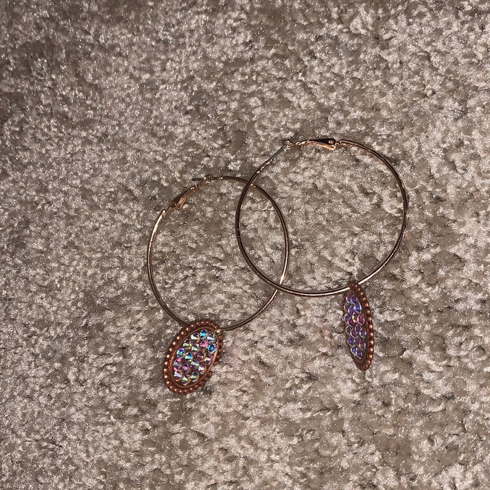 Pink Panache Hoops - Picture 2 of 2
